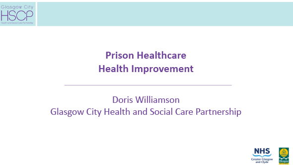 Prison Healthcare white front cover of PDF doc